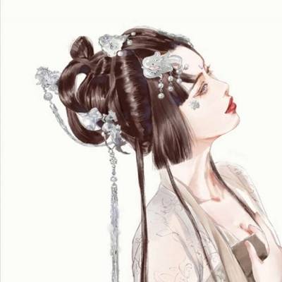动漫女生头像高冷侧脸冷酷忧伤二次元女生头像