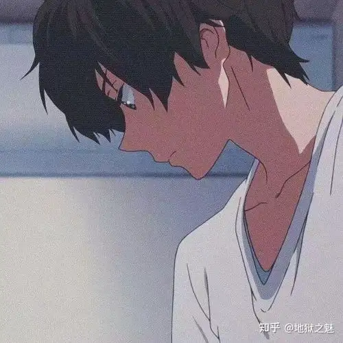 有没有和这个图片很像的男生头像,蓝色,侧脸,动漫