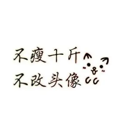 不减10斤不换头像微信头像不瘦二十斤不换头像纯白励志文字图片