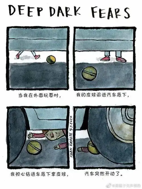 恐惧深夜黑系怪诞漫画