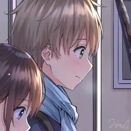 手绘动漫插画情侣头像