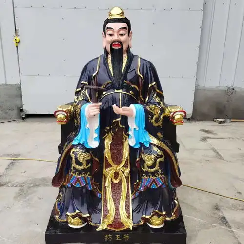 保生大帝神像介绍彩绘大道真人神像玻璃钢朱丹溪葛洪佛像批发