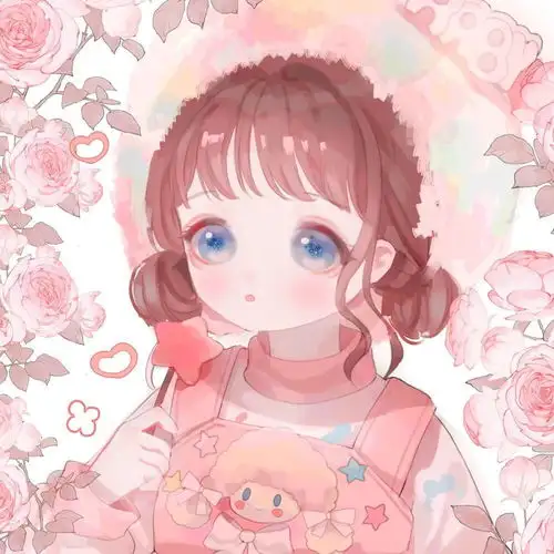 动漫女头二次元粉发头像粉毛动漫女生头像