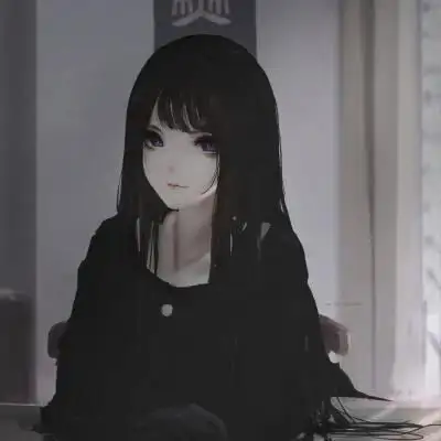 黑暗系女生头像动漫超酷的孤独二次元女生头像