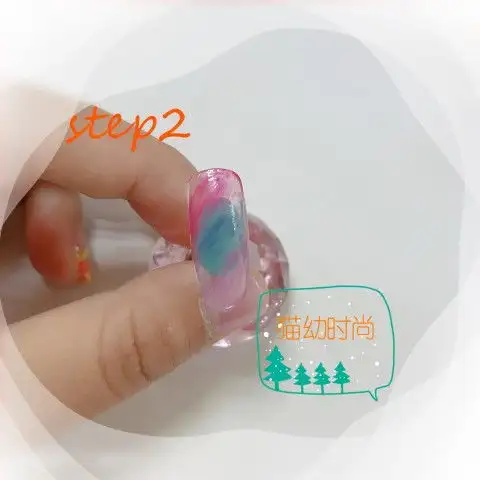 梦幻少女系的晕染贝壳纹美甲教程,颜值满分仙气爆表