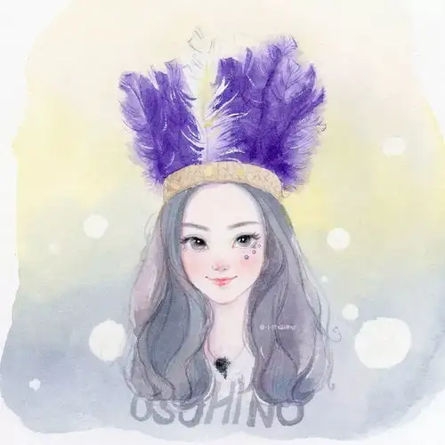 超清新唯美的水彩人物插画,大爱果断的换头像