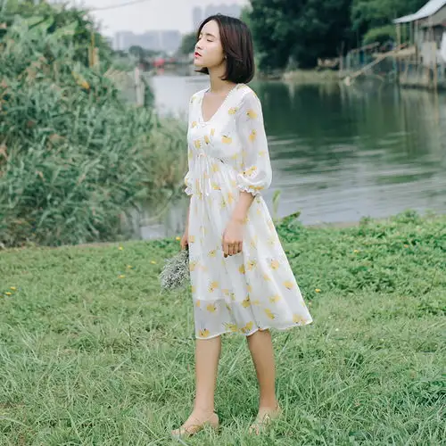 超级美的女士韩式裙,这个初秋季,想要变美就这样穿了