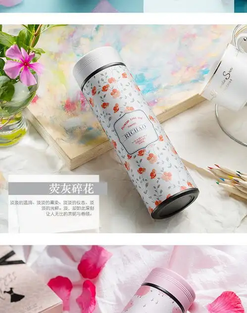 线下体验活动日超高档保温杯女清新ins真空不锈钢男士情侣茶杯便携学生水杯子