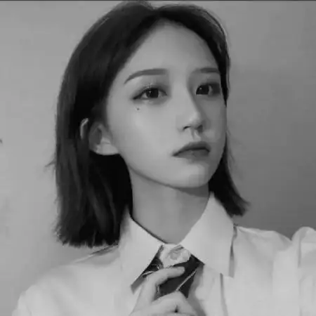 短发黑白女生头像,每一张都很美丽