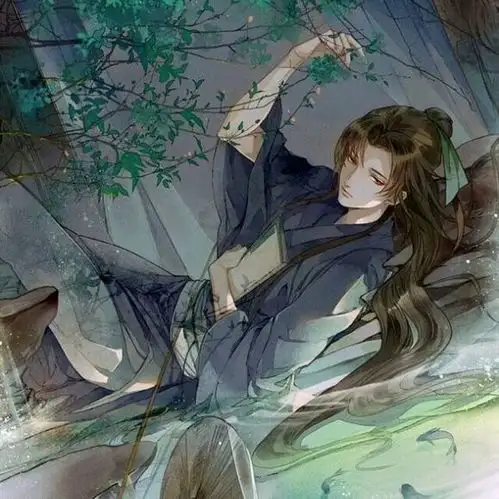 古风动漫忧郁系男头我与春风皆过客,你携秋水揽星河