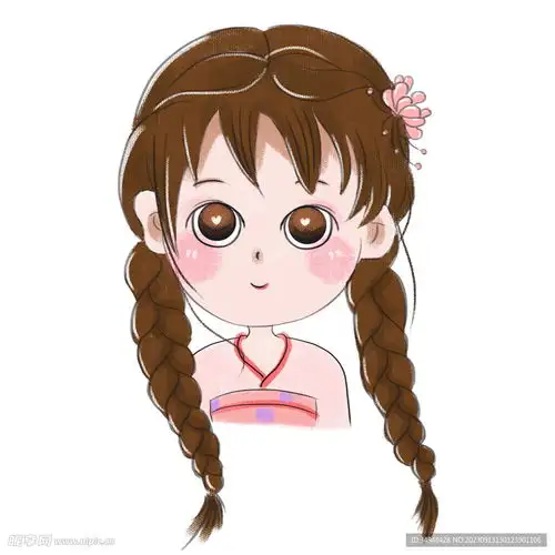 q版古风小女孩头像可爱插画设计图psd分层素材psd分层素材