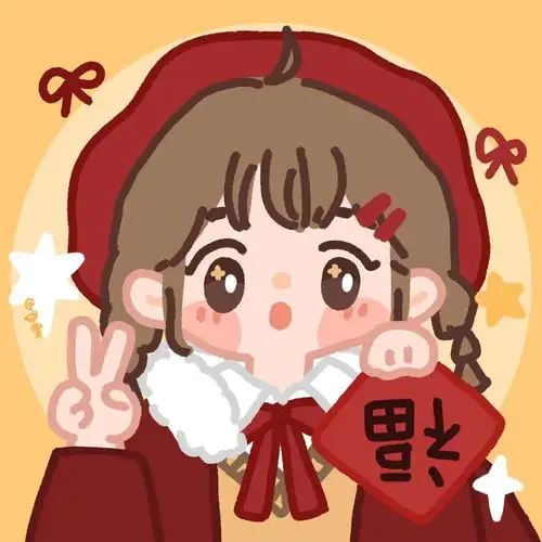 新年闺蜜头像红色系姐妹多人头像