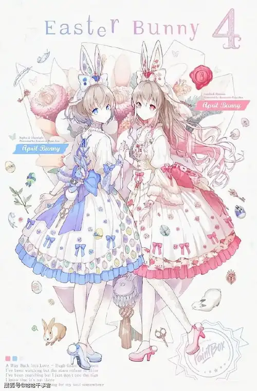 十二月份化身萌娘,画师绘制的二次元妹子,六月是缤纷独角兽