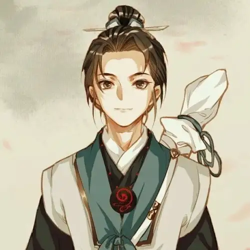古风动漫男头人生似水岂无崖,浮云吹作雪,世味煮成茶