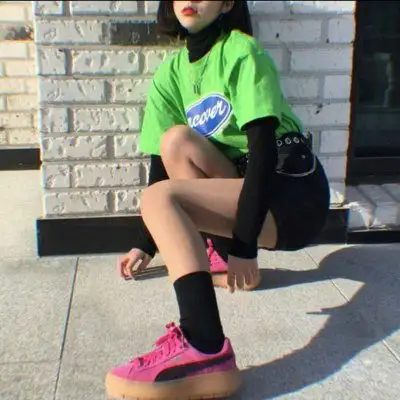 绿色头像女生霸气冷艳绿色系冷酷女生头像