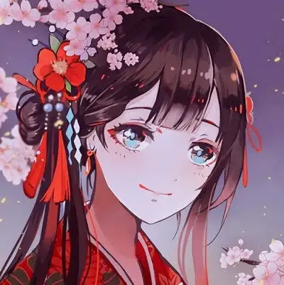 适合过年的古风红色系列动漫头像