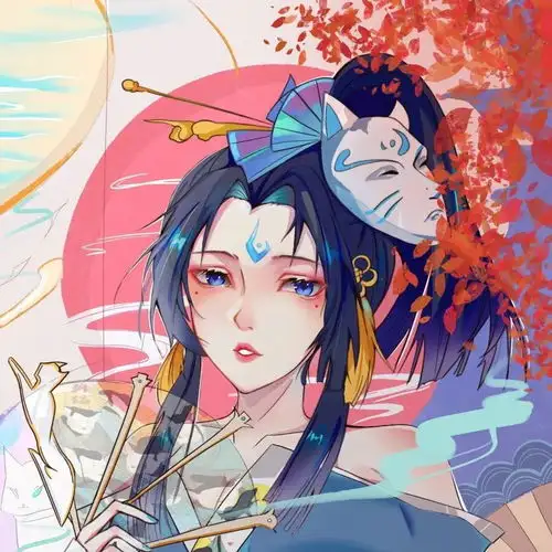 仙气动漫女生头像我把秘密告诉了花,花香吹满了整个小巷
