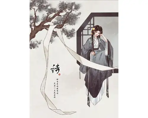 古风系列插画八雅