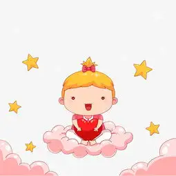 矢量卡通扁平化儿童节粉色女孩图片素材其他格式下载动漫人物大全