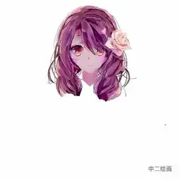 求大神画个女生动漫头像给我,头发最好是深沉的紫色,走向见下图
