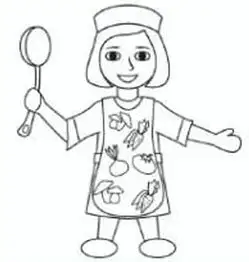 幼儿园人物简笔画教案餐厅阿姨