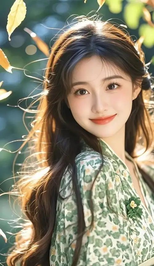 美女壁纸丨绿色系清新脱俗,初恋的味道