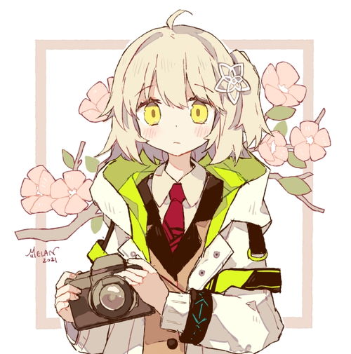 超美的动漫插画,冬季限定开花鹿女孩,粉色系头像壁纸