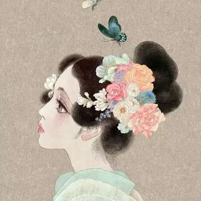 古风女生头像,尧立插画12张词牌美人