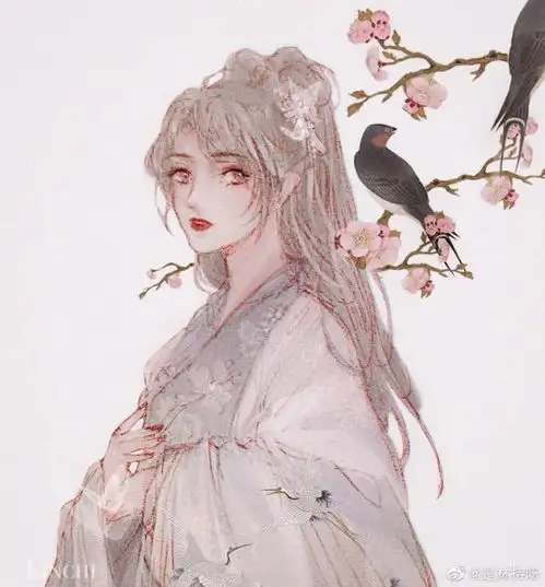 古风头像女白发系列
