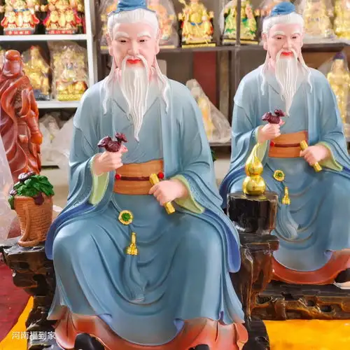 保生大帝神像介绍彩绘大道真人神像玻璃钢朱丹溪葛洪佛像批发