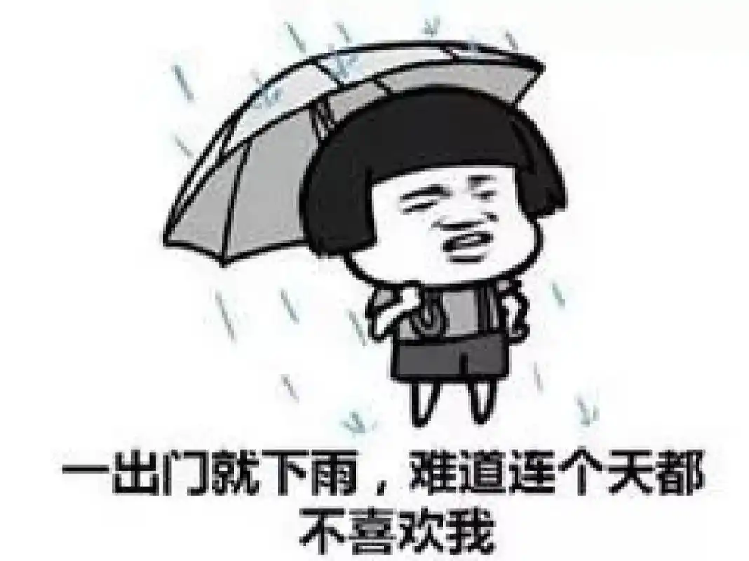 下雨天表情包更多好玩有趣表情包就在微信公众号--小q表情包