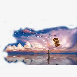 二次元动漫深色系天空图片免费下载高清png素材图精灵