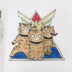 90后女孩画出被猫统治的世界,肯德基谷歌星巴克竟然变成了这样